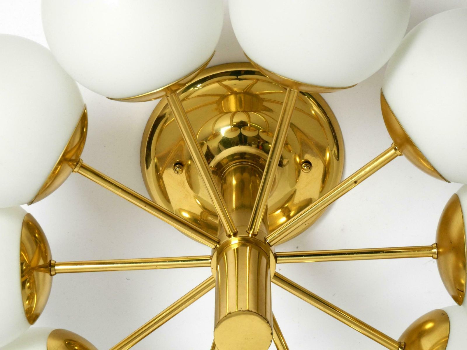 1960s Space Age Brass Ceiling Lamp With 10 Glass Balls By Kaiser Leuchten photo 2961.0