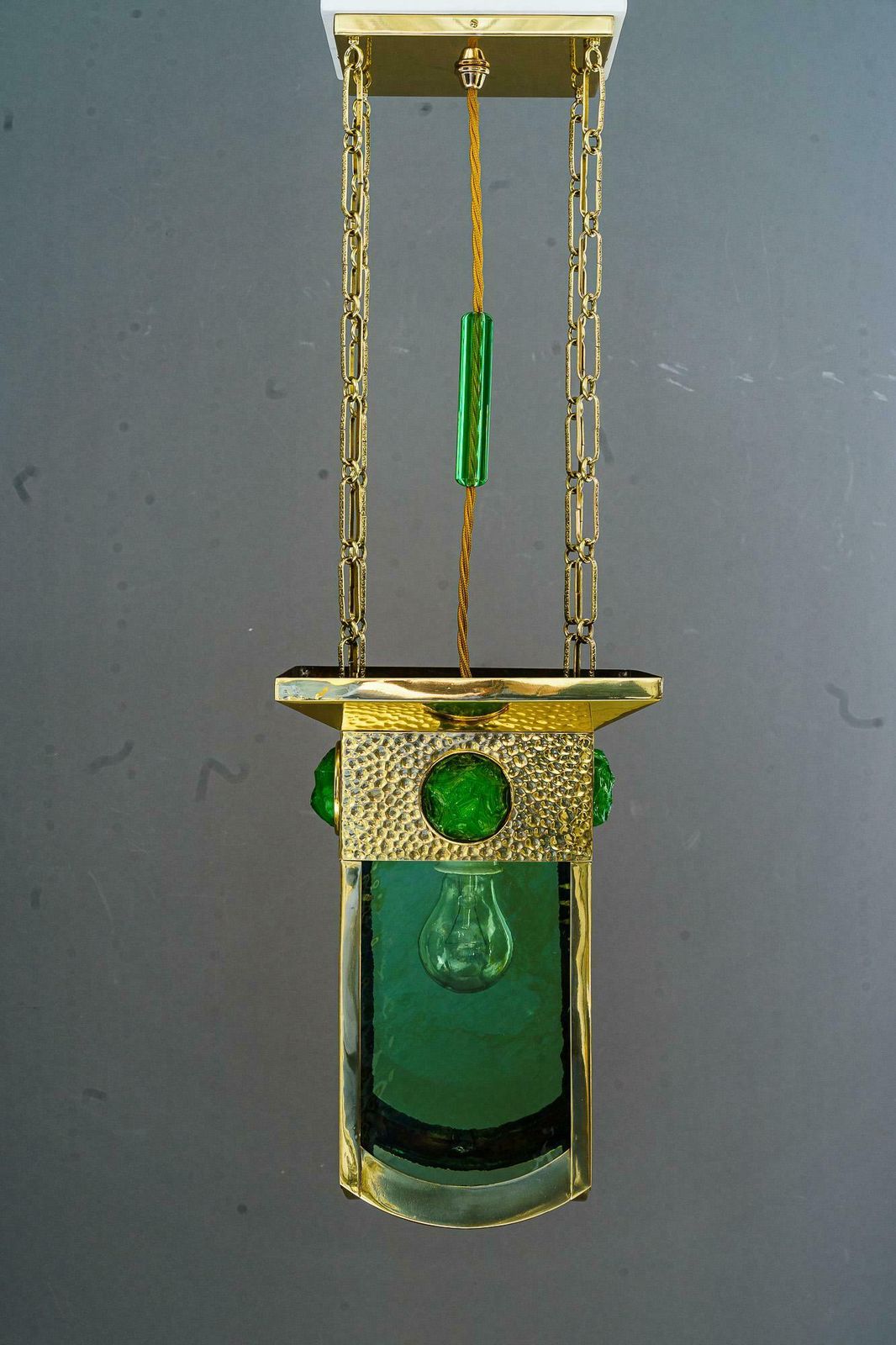 Art Deco Pendant With Original Antique Glasses And Original Old Opaline Stones photo furniture