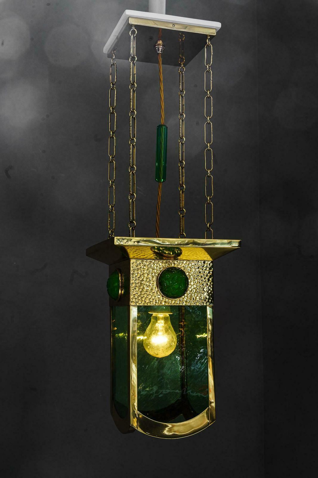 photo for sale Art Deco Pendant With Original Antique Glasses And Original Old Opaline Stones