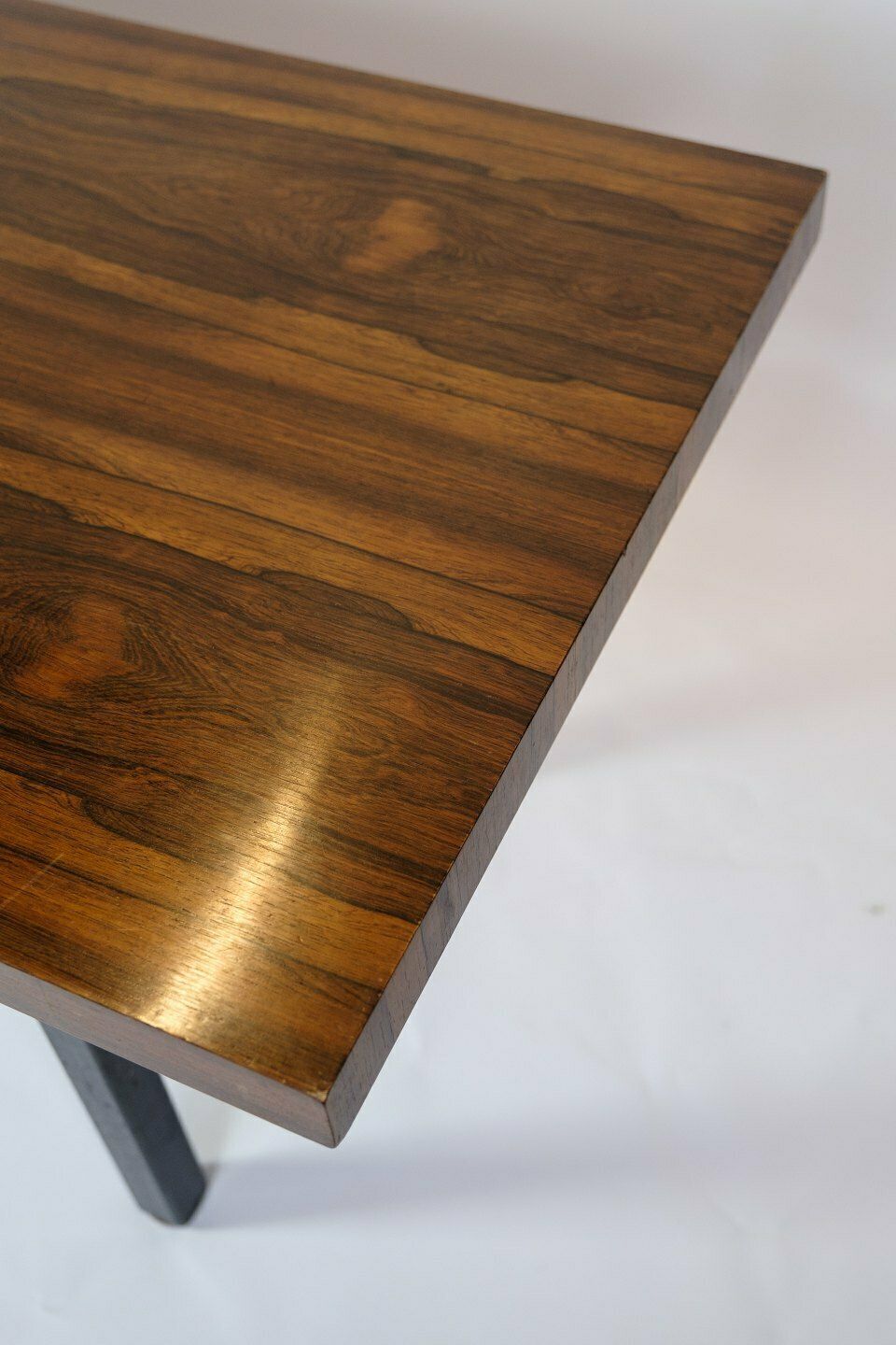 Coffee Table  In Rosewood With Black Lacquered Metal Frame  From 1960s photo Furniture