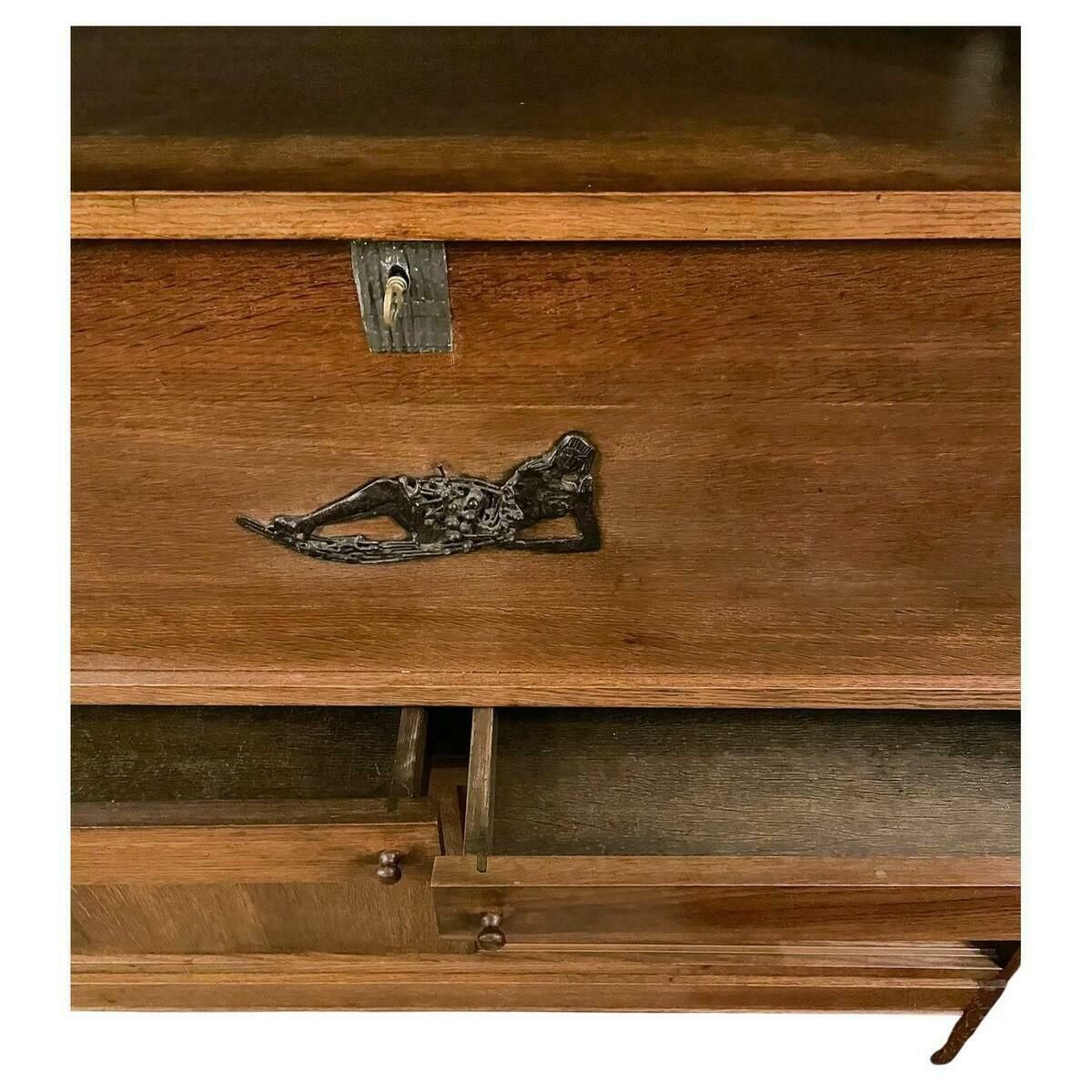 Mid Century Modern Wooden Secretary By Emiel Veranneman, 1950s photo buy