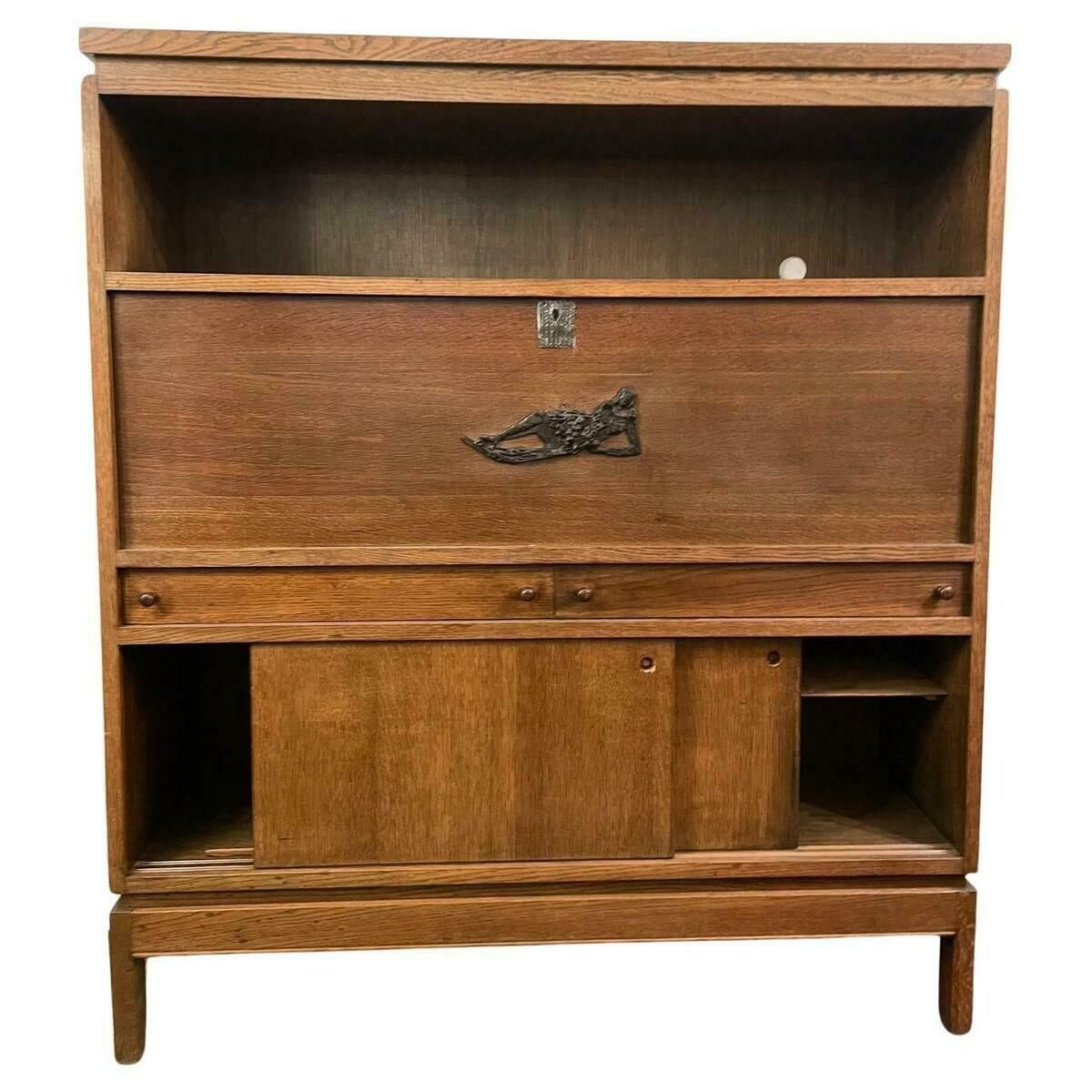 Mid Century Modern Wooden Secretary By Emiel Veranneman, 1950s photo vintage