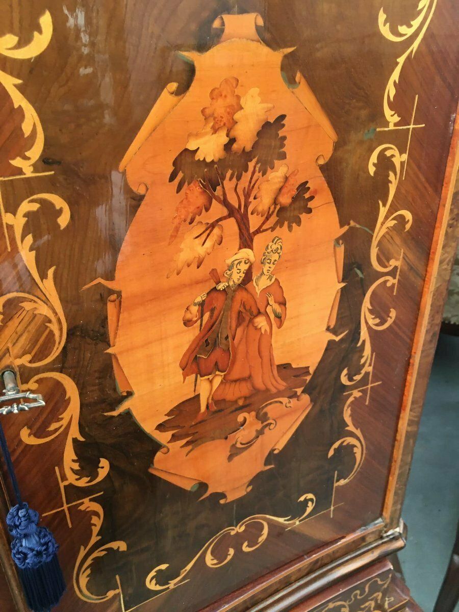 3798.0 Vintage Italian Inlaid Burr Cocktail Cabinet, 1950s photo