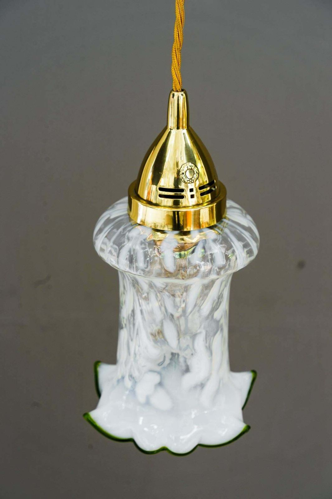 Art Deco Pendant Original Opaline Glass Shade Vienna Around 1920s photo furniture