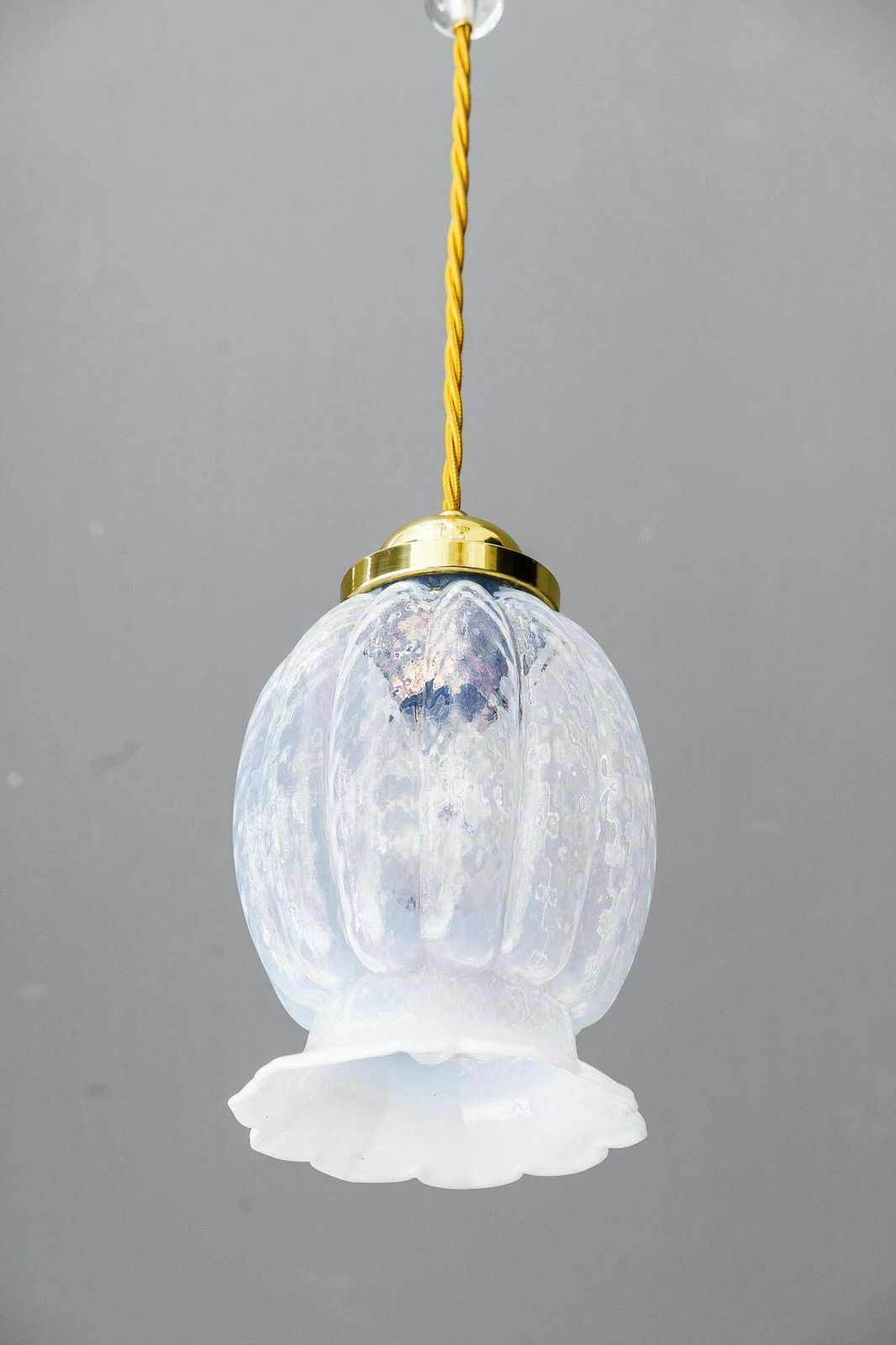 Art Deco Pendant With Opaline Glass Shade Vienna Around 1920s photo 482.0