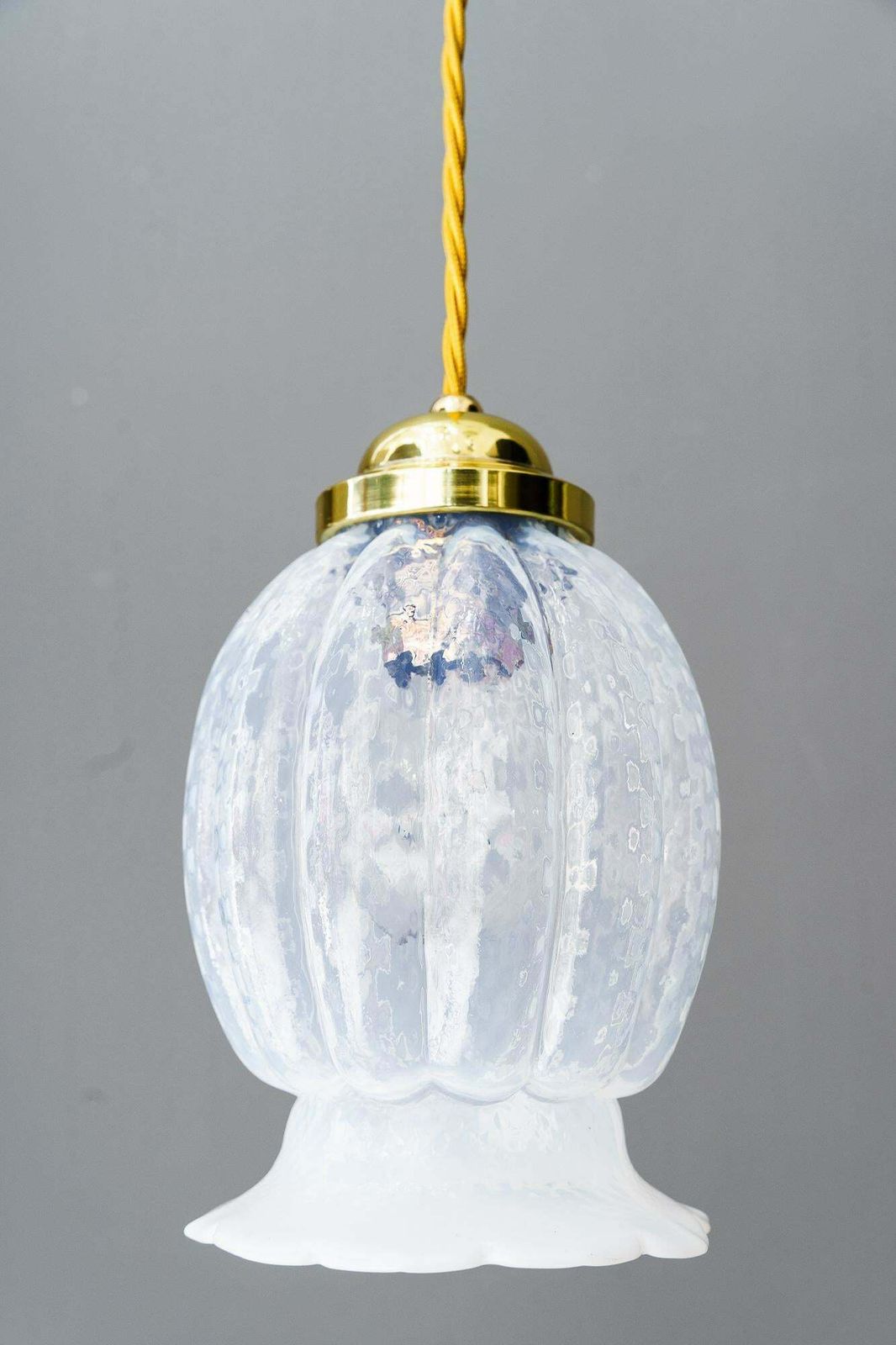 Art Deco Pendant With Opaline Glass Shade Vienna Around 1920s photo vintage