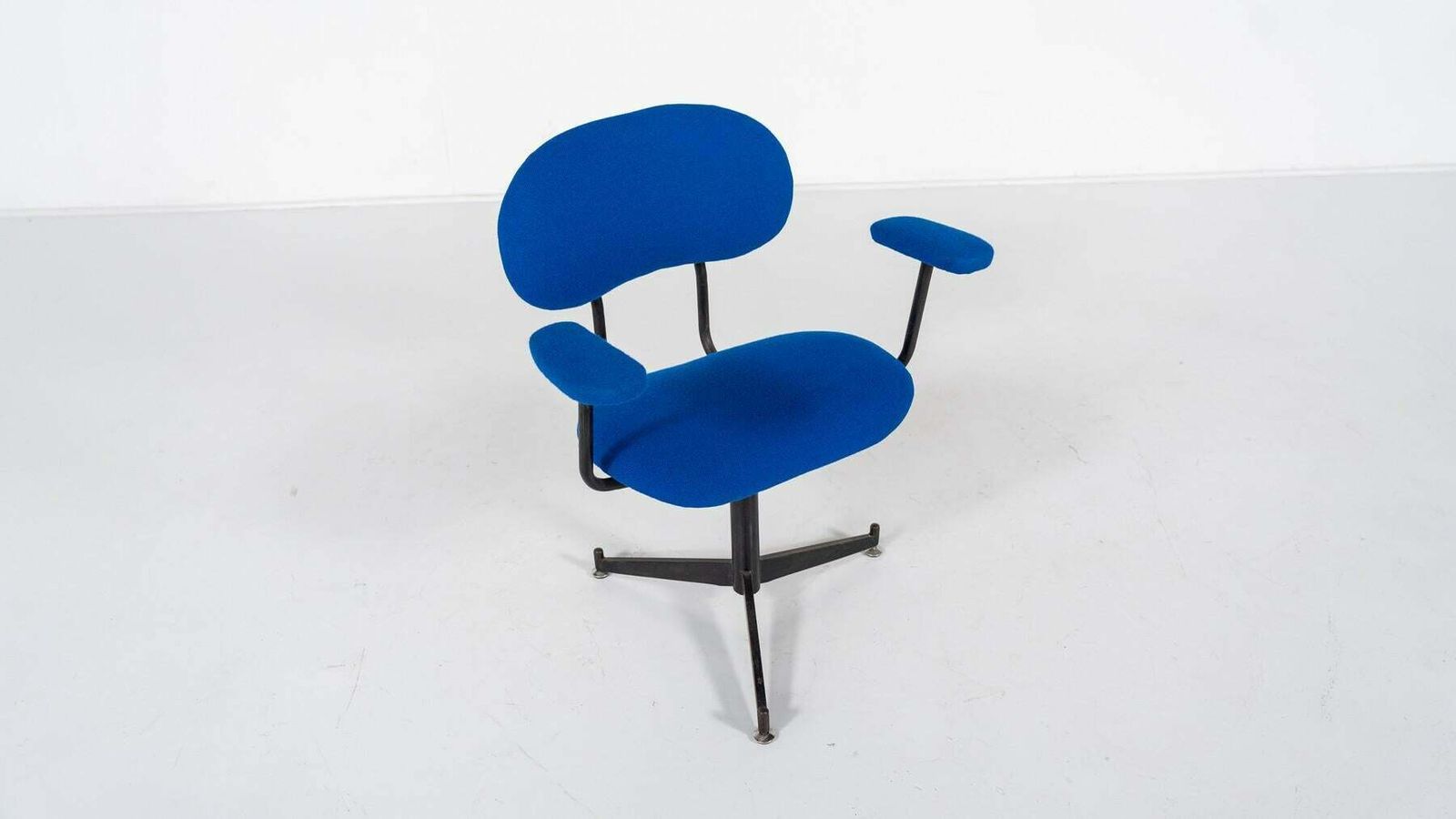 Mid Century Modern Bleu Swivel Desk Chair photo buy