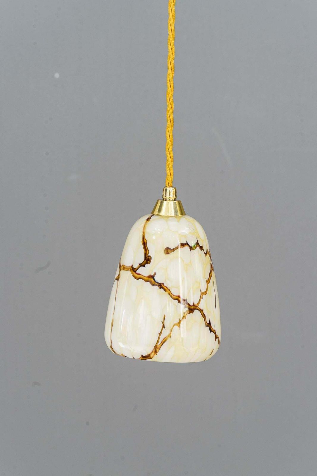2 Art Deco Pendants Vienna Around 1930s With Original Glass Shades photo furniture