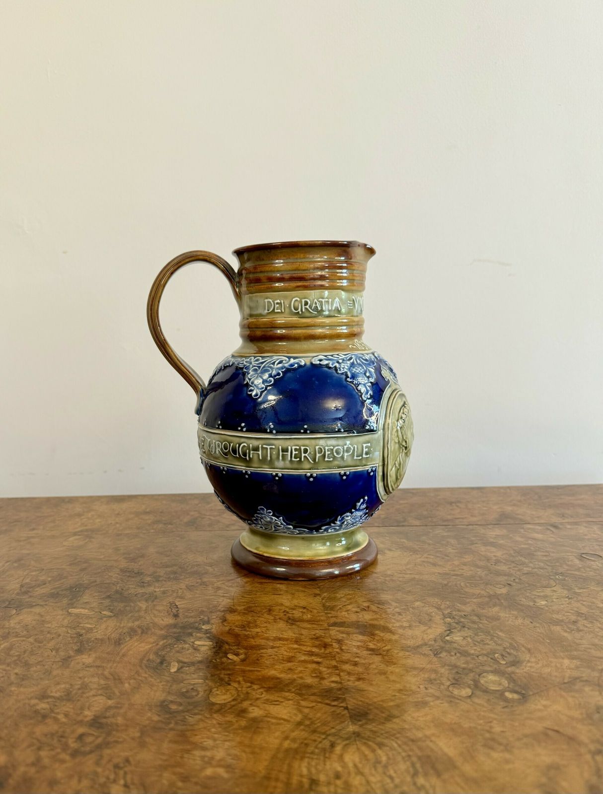 Quality Antique Doulton Lambeth Queen Victoria Jubilee Jug photo buy