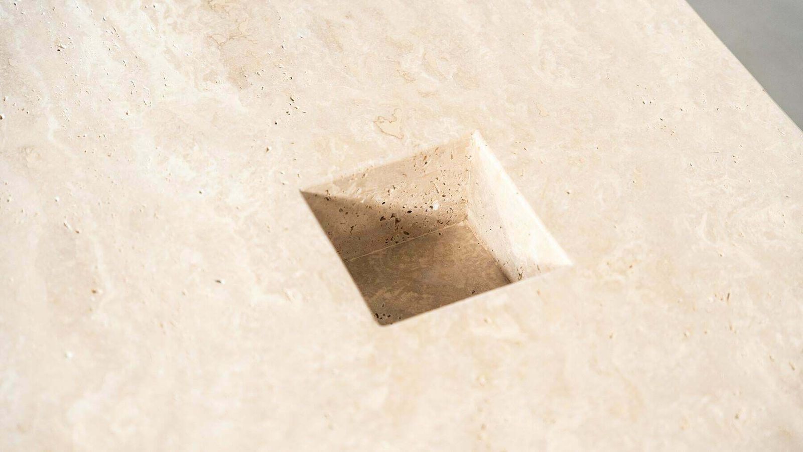 Contemporary Travertine Coffee Table, Italy photo furniture