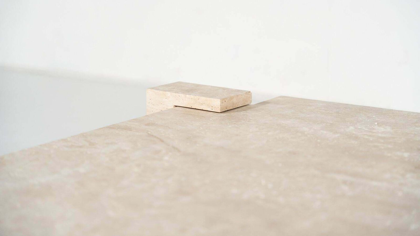 Contemporary Travertine Coffee Table, Italy photo Furniture