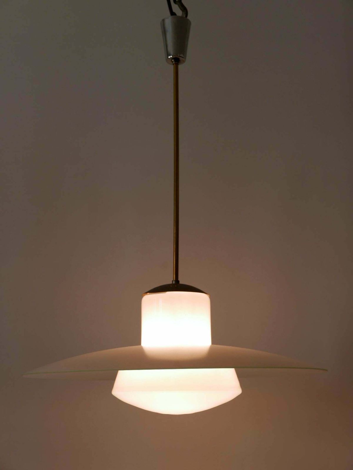 2460.0 Rare Mid Century Modern Pendant Lamp By Wolfgang Tümpel For Doria Germany 1950s photo