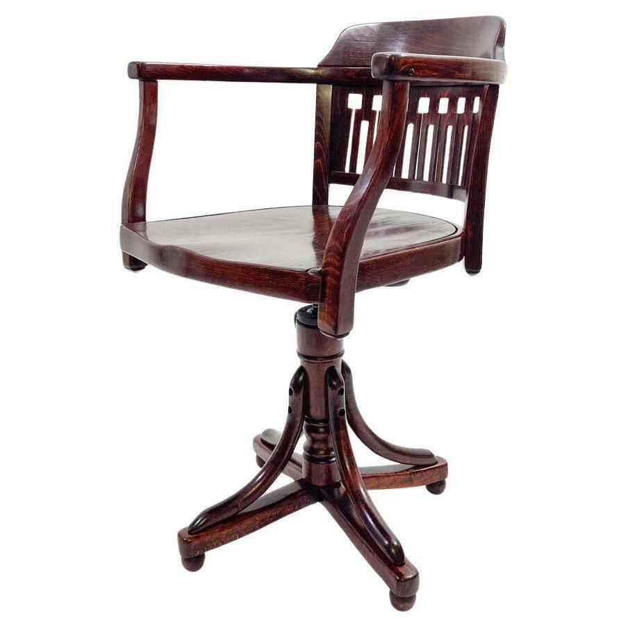 Bentwood Office Chair Otto Wagner For Thonet, 1930s