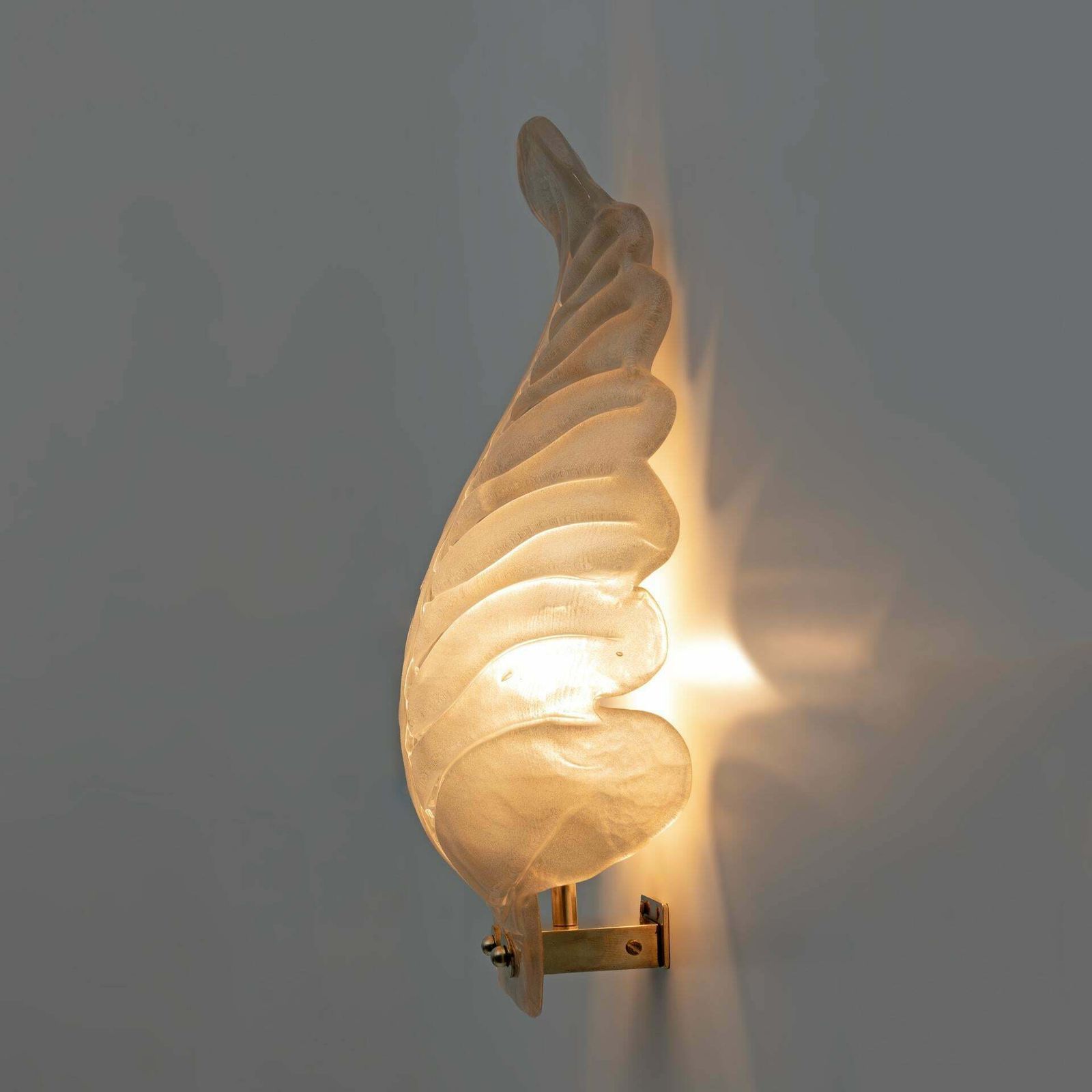 Pair Of Barovier&Toso Mid Century Modern Style Lamps In Murano Glass With Gold Leaf photo Lighting