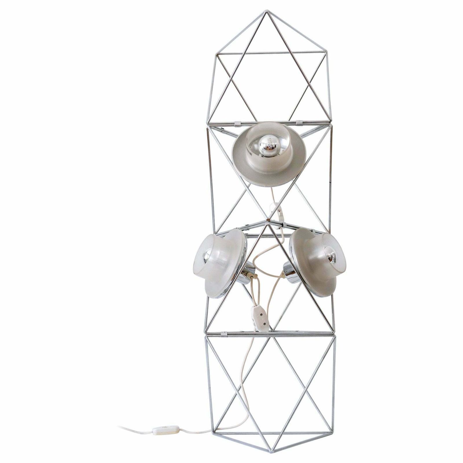 Rare Sculptural 'Poliedra' Floor Lamp By Felice Ragazzo For Guzzini Italy 1970s