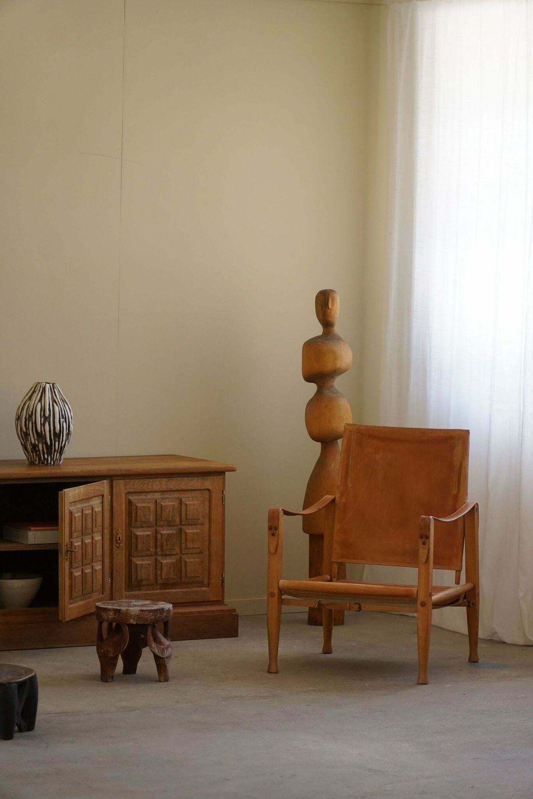Kaare Klint A Pair Of Safari Chairs In Ash And Leather Rud Rasmussen 1960s photo Furniture