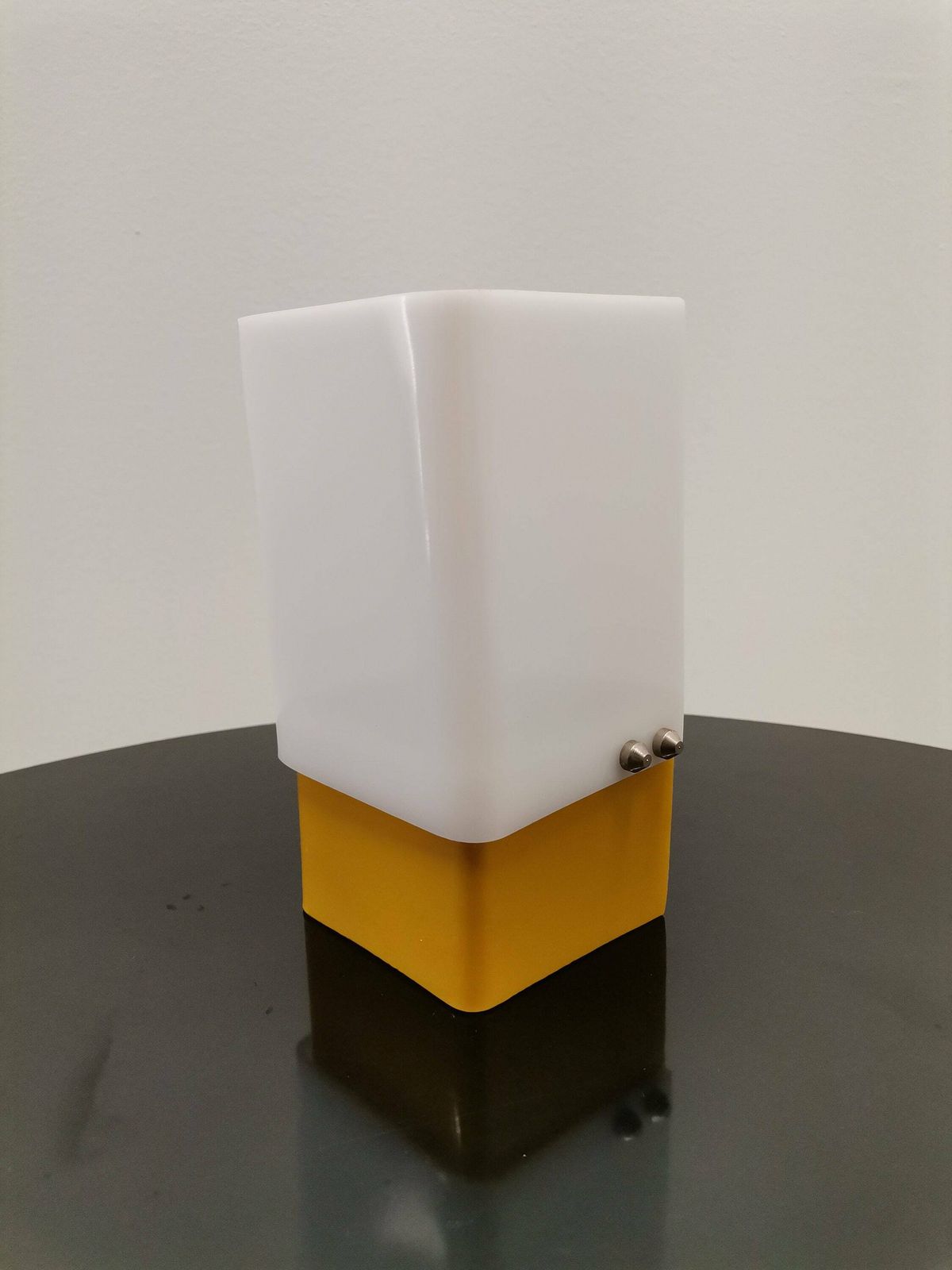 Vintage Yellow And White Sconce Light / Space Age Yugoslavia / Mid Century Modern Wall Light photo buy