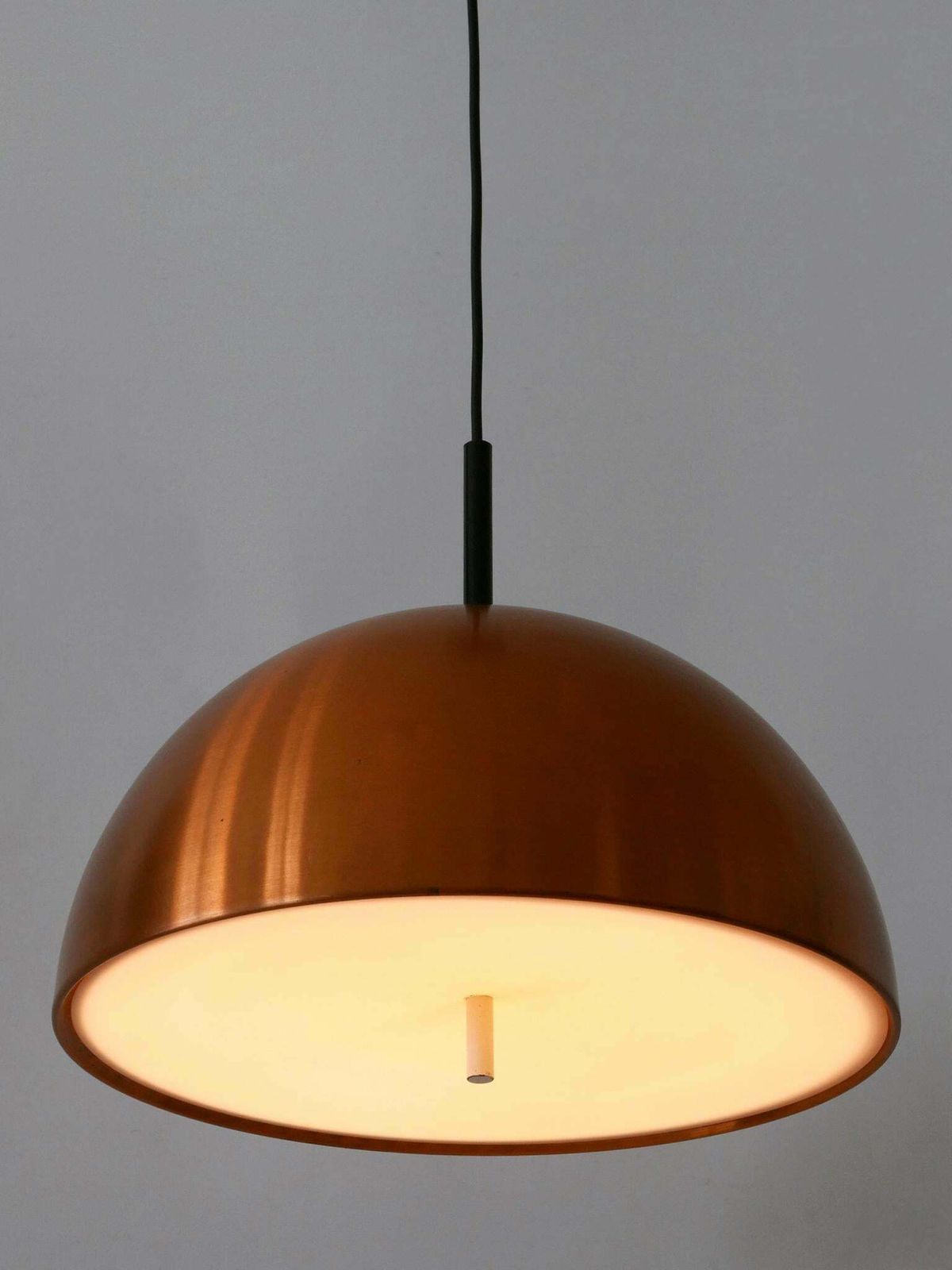 Elegant Mid Century Modern Copper Pendant Lamp By Staff & Schwarz Germany 1960s photo furniture
