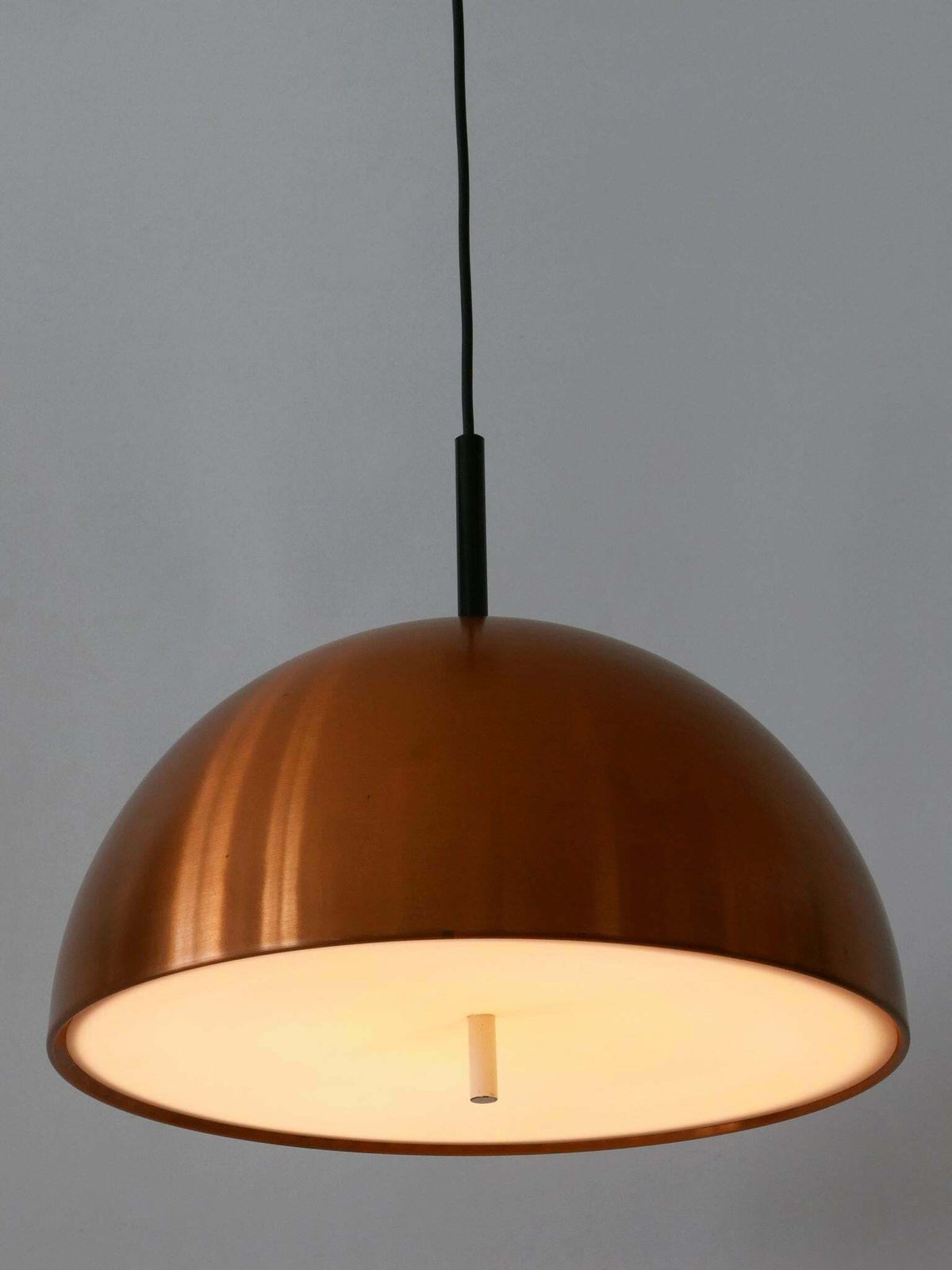 Elegant Mid Century Modern Copper Pendant Lamp By Staff & Schwarz Germany 1960s photo buy