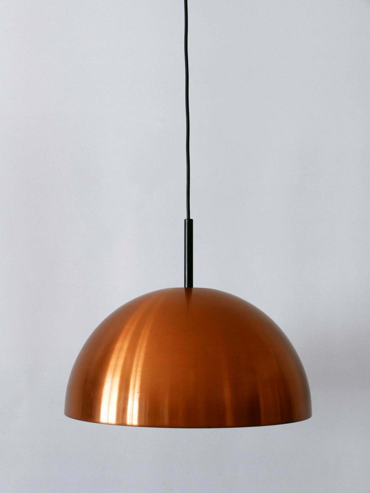 1097.0 Elegant Mid Century Modern Copper Pendant Lamp By Staff & Schwarz Germany 1960s photo