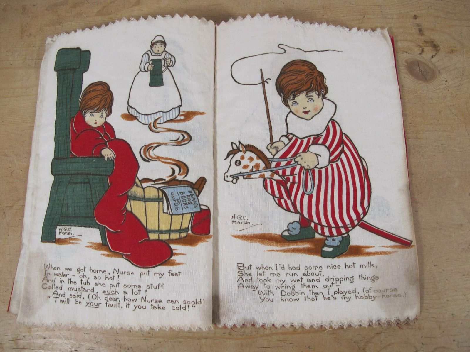Antique Rag Book Baby's Diary. Deans Rag Books H G C Marsh. Circa 1912 photo 65.0
