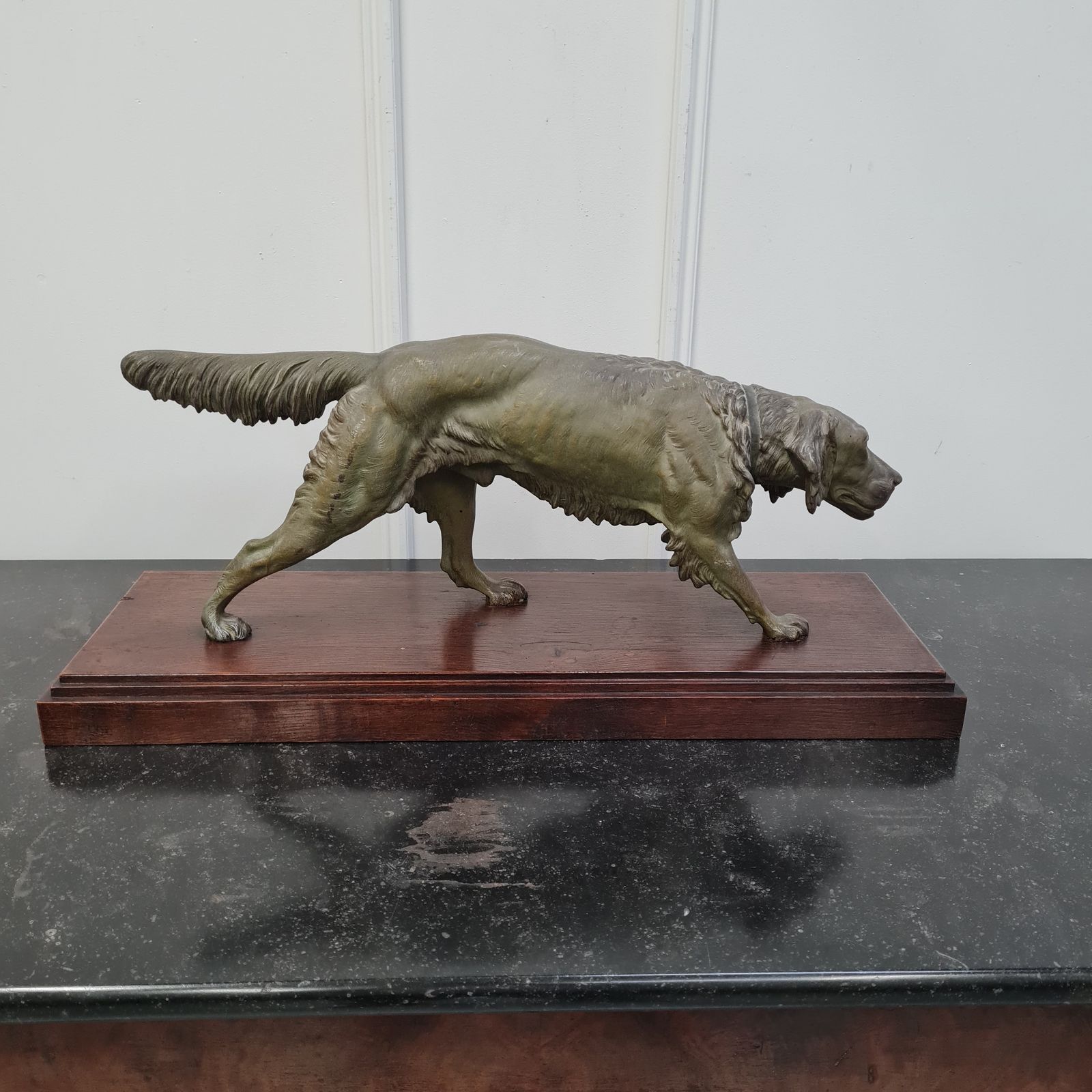 Antique Sculpture Of Dog C1900 photo Art