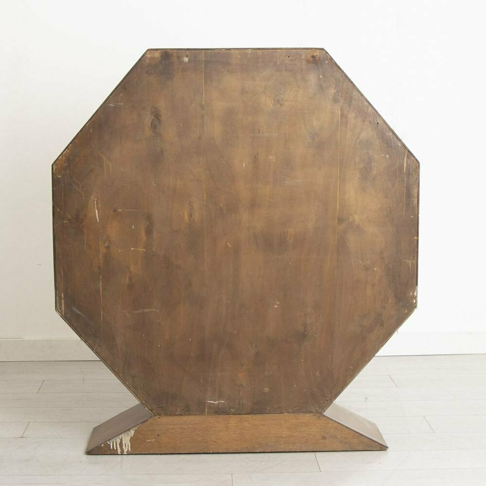 Art Deco Octagonal Display Cabinet Bookcase In Walnut, British C.1930 photo Furniture