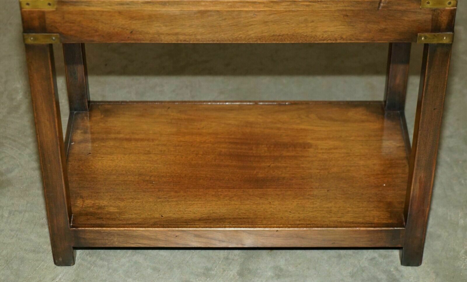 photo furniture Lovely Harrods London Kennedy Military Campaign High Side End Table Mahogany