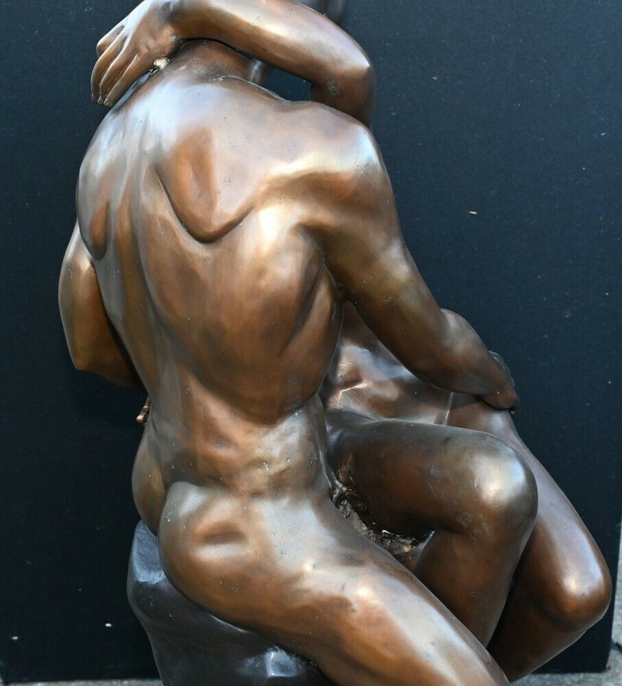 photo for sale Lifesize Bronze The Kiss Statue After Rodin Garden Casting