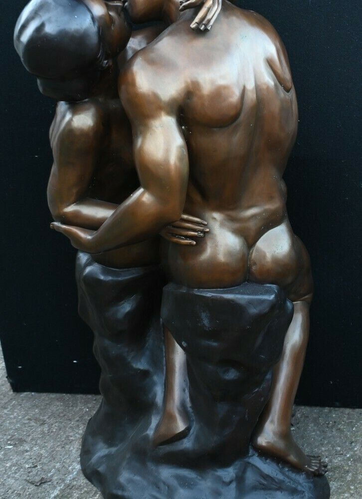 Art Lifesize Bronze The Kiss Statue After Rodin Garden Casting photo