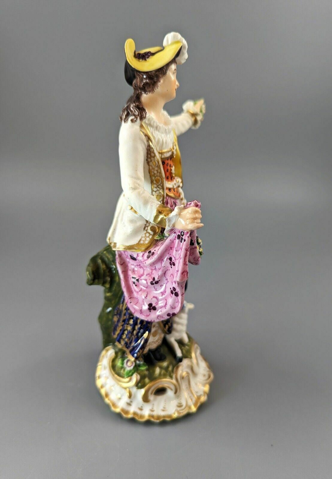 Antique Derby Porcelain Figurine Of A Shepherdess C.1830, The Bloor Period photo vinterior
