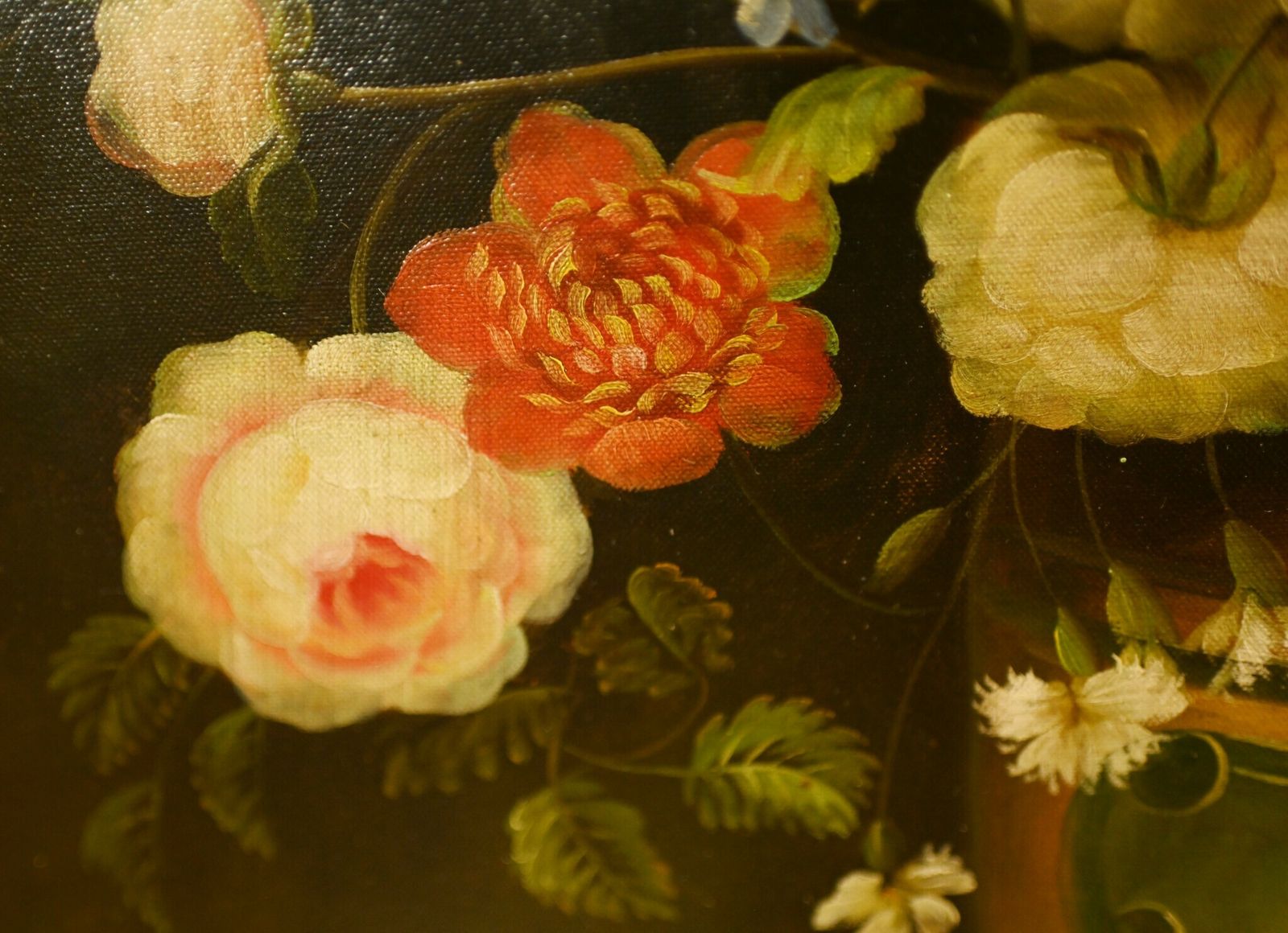 French Still Life Floral Oil Painting Cafe Flowers photo 1250.0