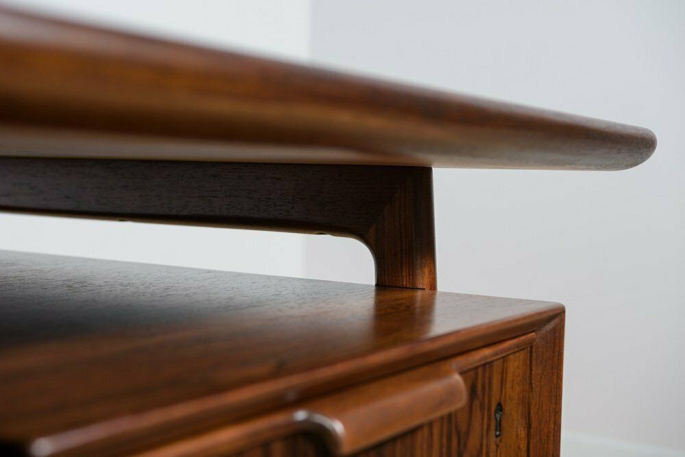 photo vinterior Mid Century Teak Model 75 Freestanding Desk From Omann Jun, Denmark, 1960s