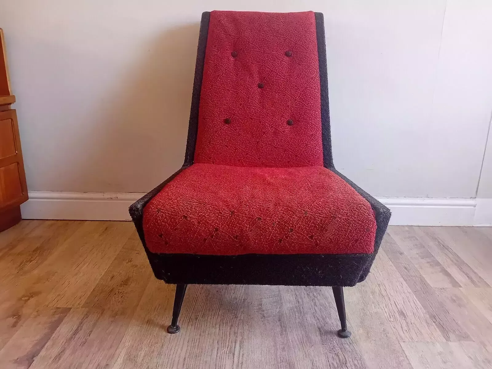 Original 1960's Sputnik Era Mid Century Lounge Chair /Easy Chair / Bedroom Chair photo vintage