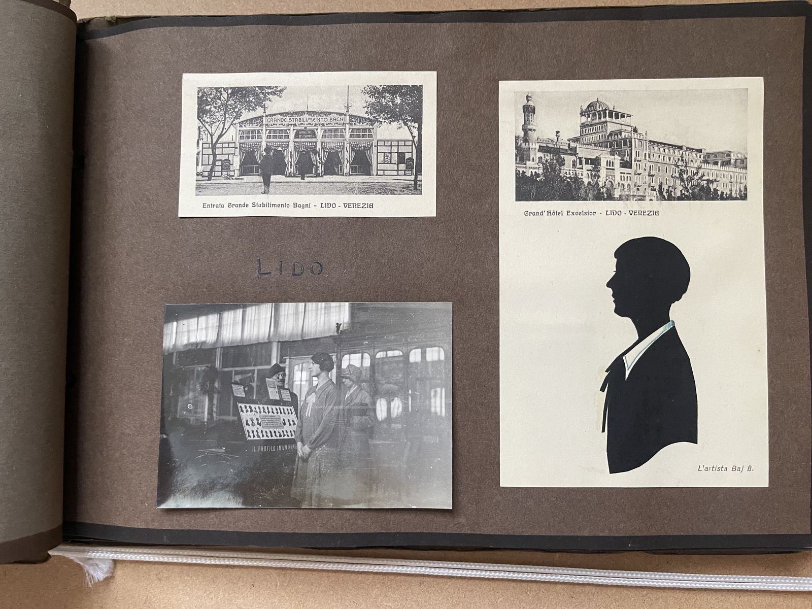 Photo Album Titled 1927 Italian Tour photo vinterior