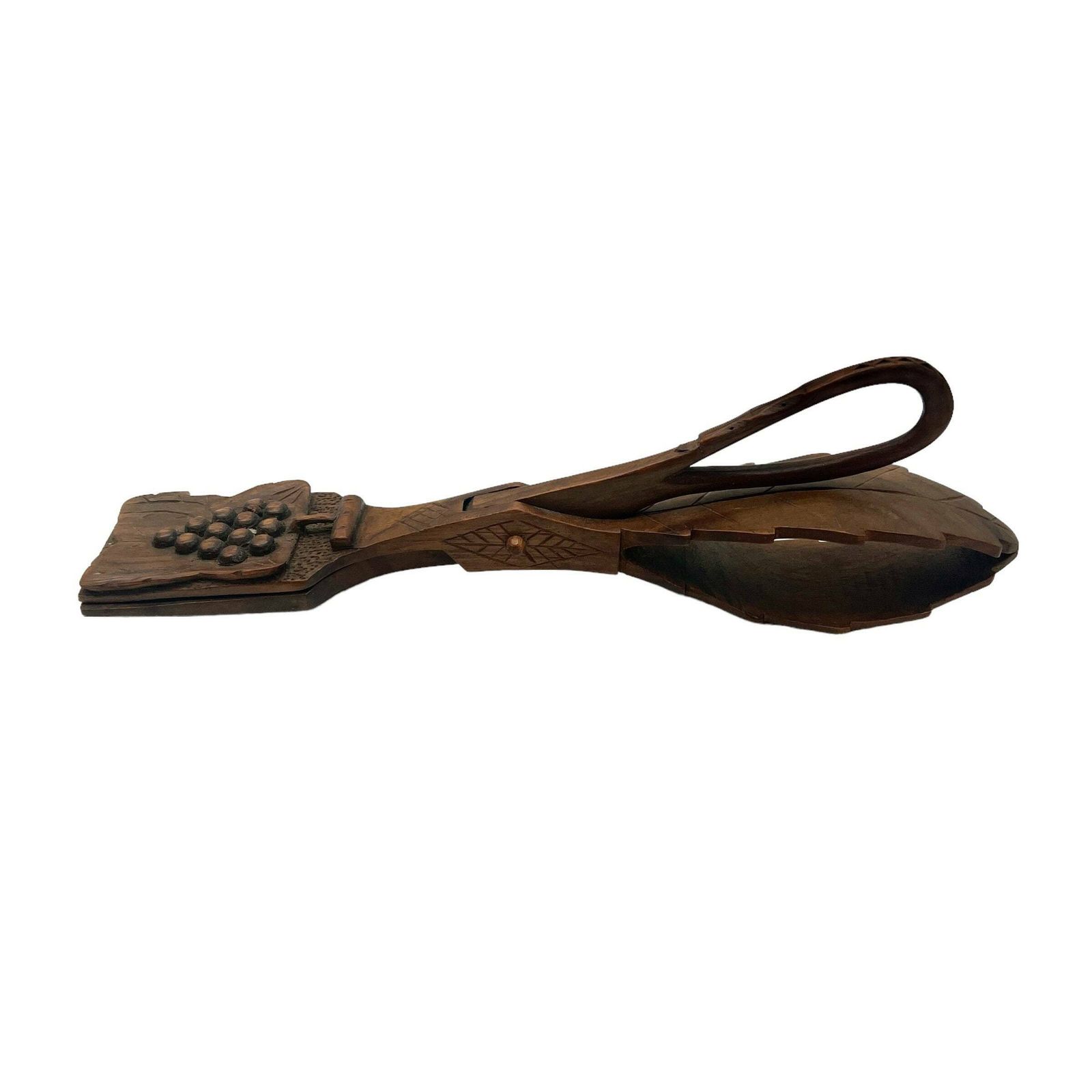 Vintage Carved Wooden Tongs   Grape Pattern   Bread Tongs   Food Tongs   Kitchenalia photo furniture