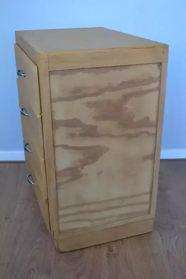 Mid Century Plywood Chest Of Drawers photo for sale