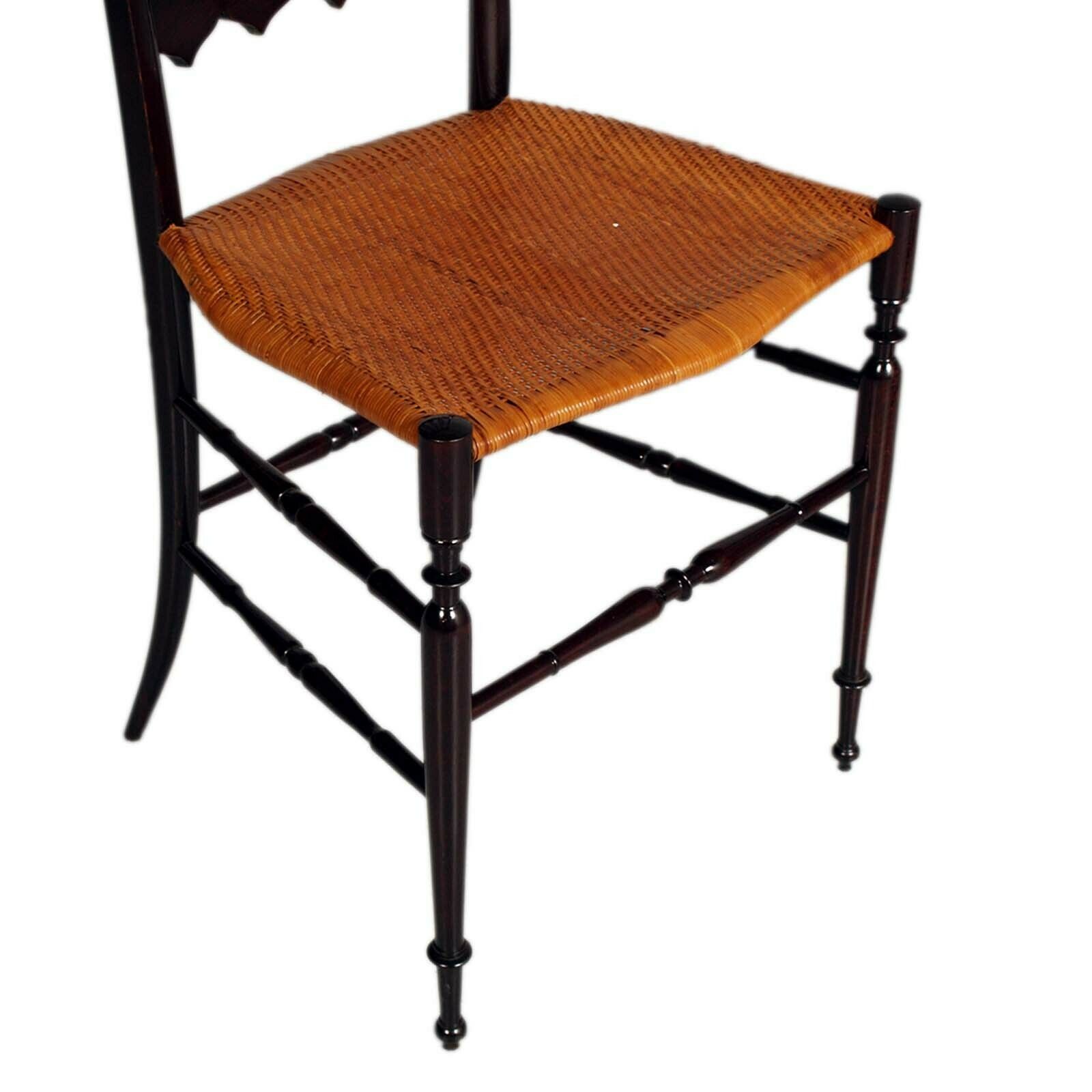 1950s Hight Back Chiavarina Chair By Gio Ponti For Sac Chiavari, Cane Seat photo Furniture