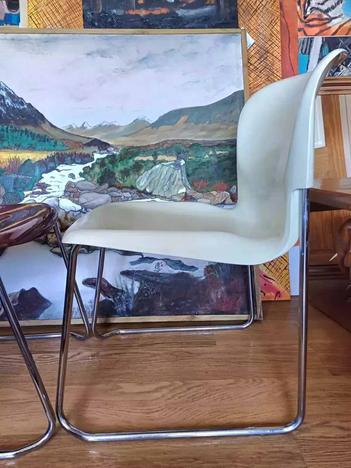 photo furniture Six Mid Century Model Sm400k Chairs Designed By Gerd Lange West Germany 1980