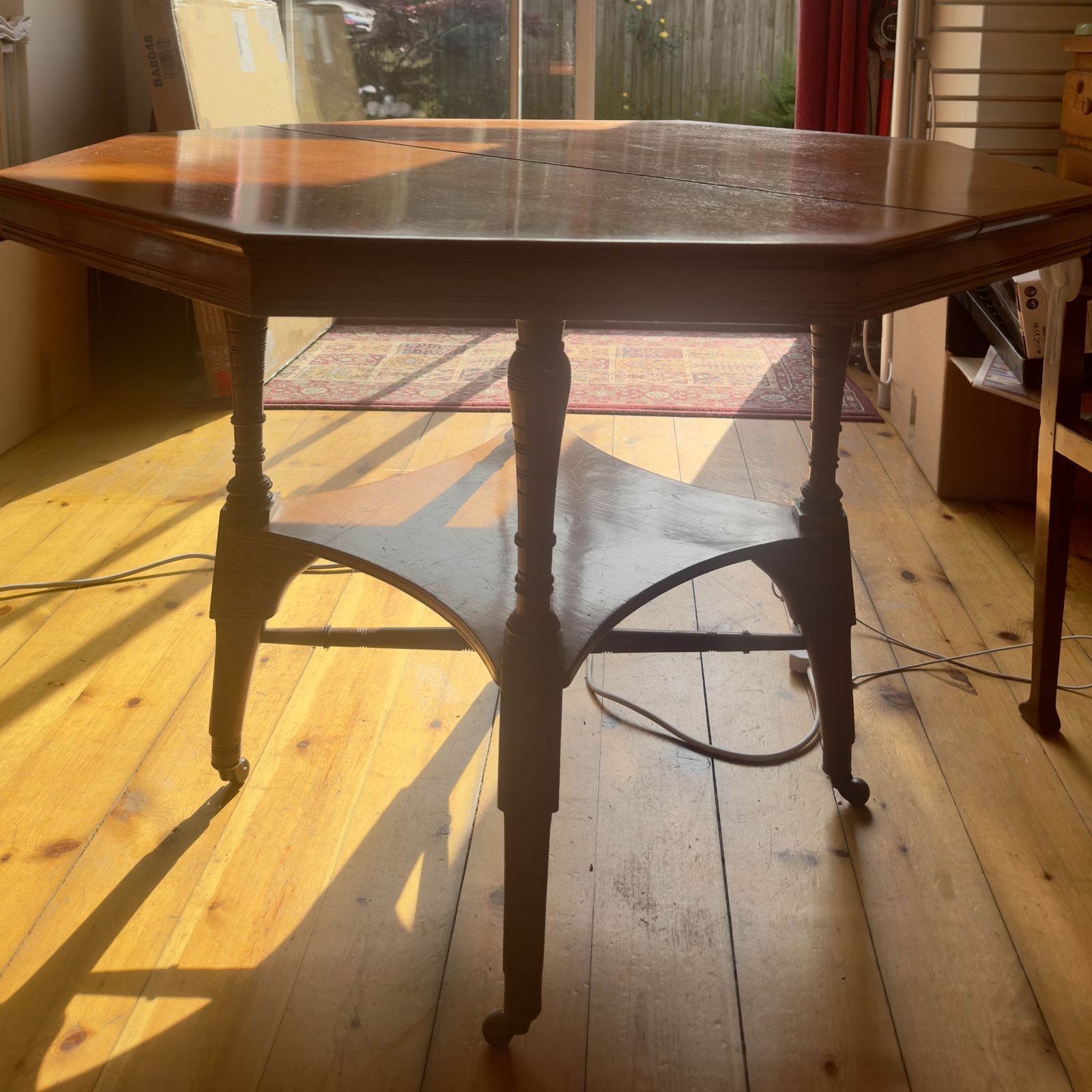 Arts And Crafts Walnut C.1880 Table And 6 Chairs photo furniture