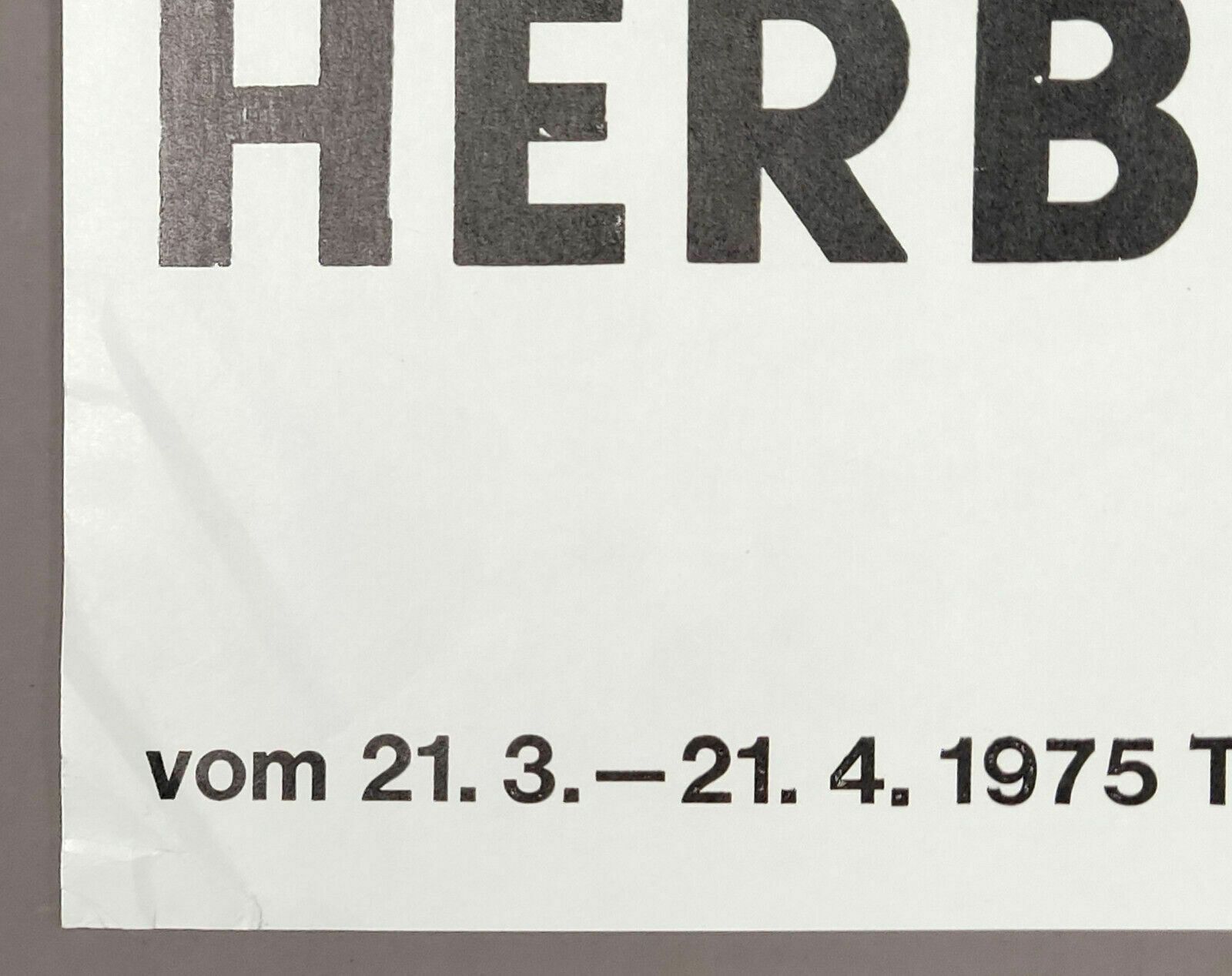 Original Vintage 1970s Herbert Dimmel Monochrome Austrian Art Exhibition Poster photo for sale