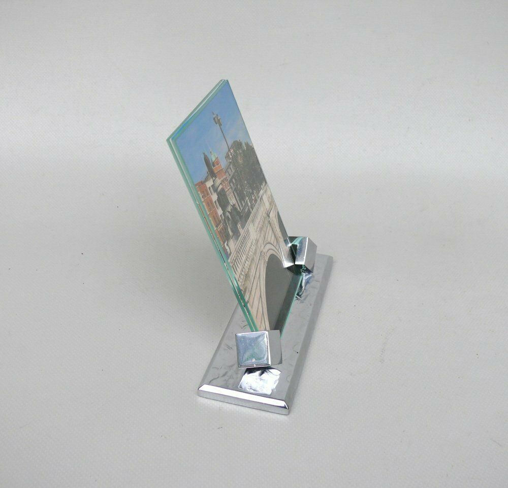 Art Deco Chrome Plated Picture Frame, Germany, 1920s photo Home Decor