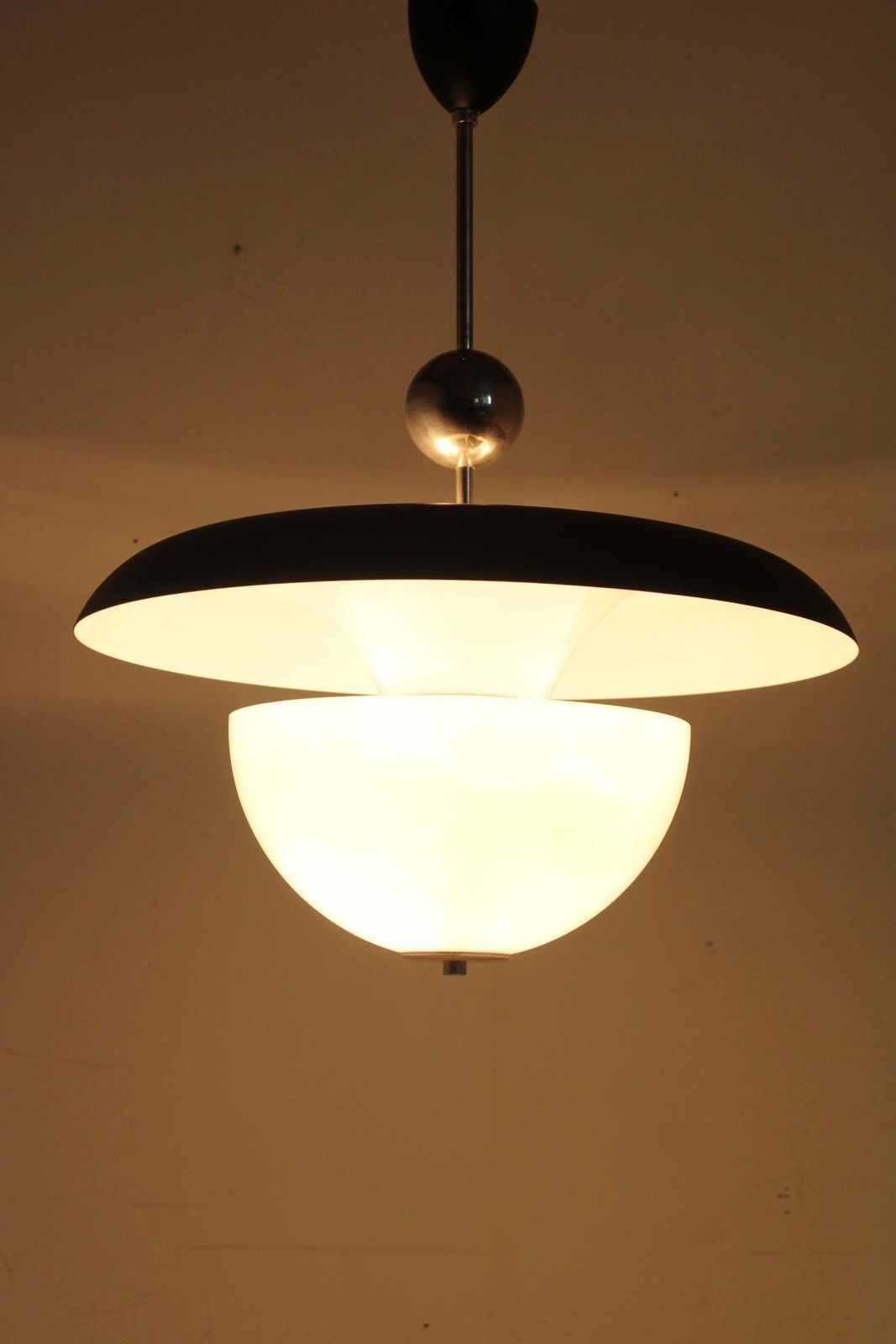 photo furniture 1930s Bauhaus Chandelier By Anyz, Czechoslovakia