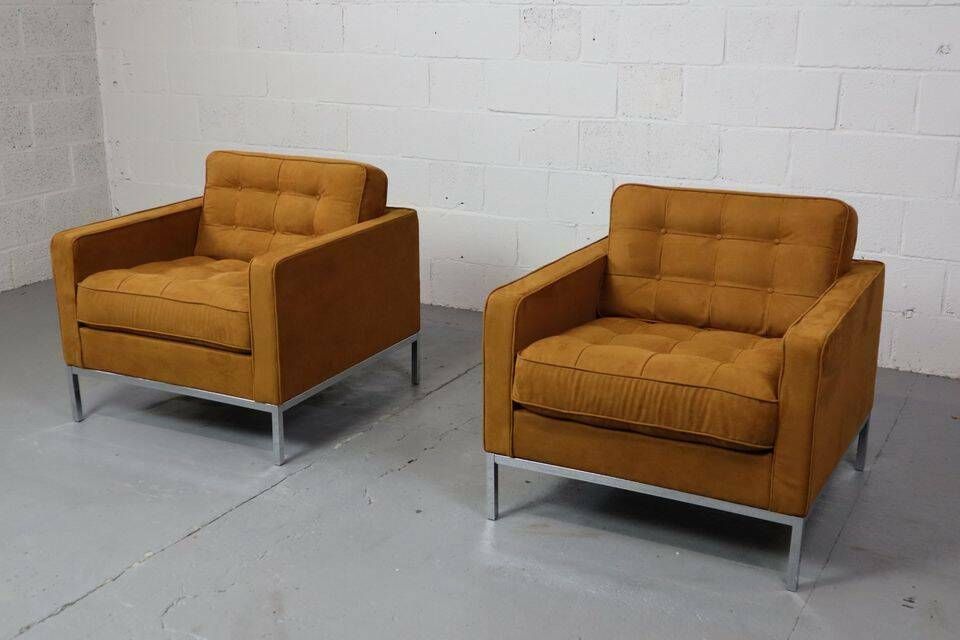 Pair Of Florence Knoll Lounge Chairs For Knoll International photo furniture
