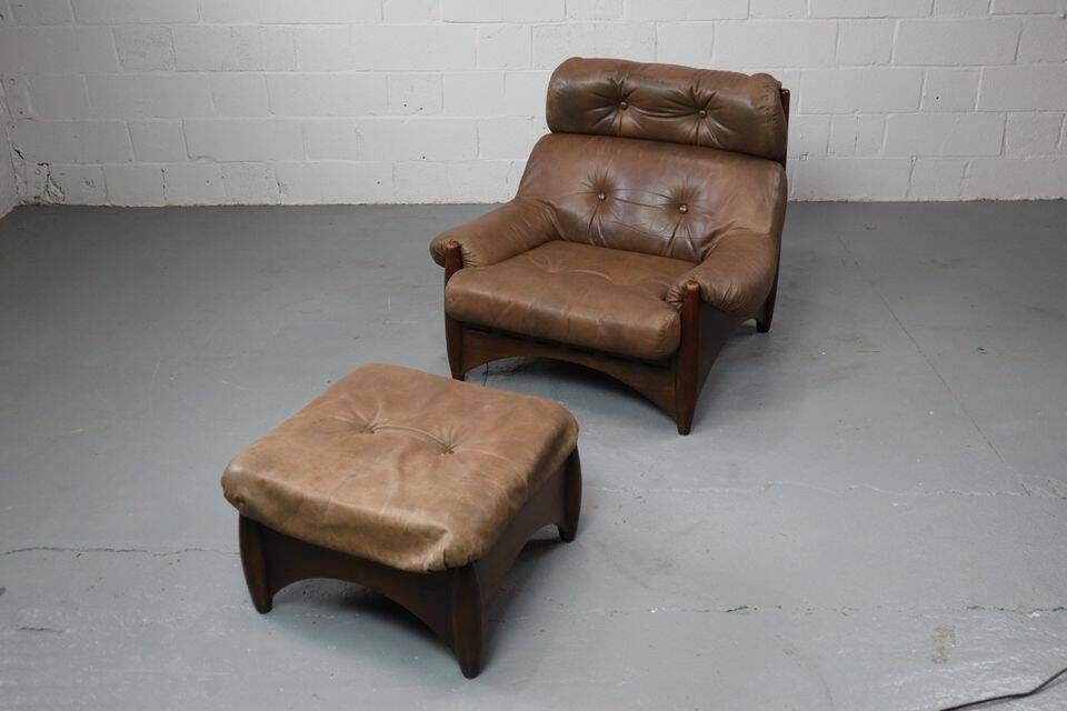 Ranger Lounge Chair With Ottoman By Erik Deforce For Gervan Belgium, 1970. photo furniture