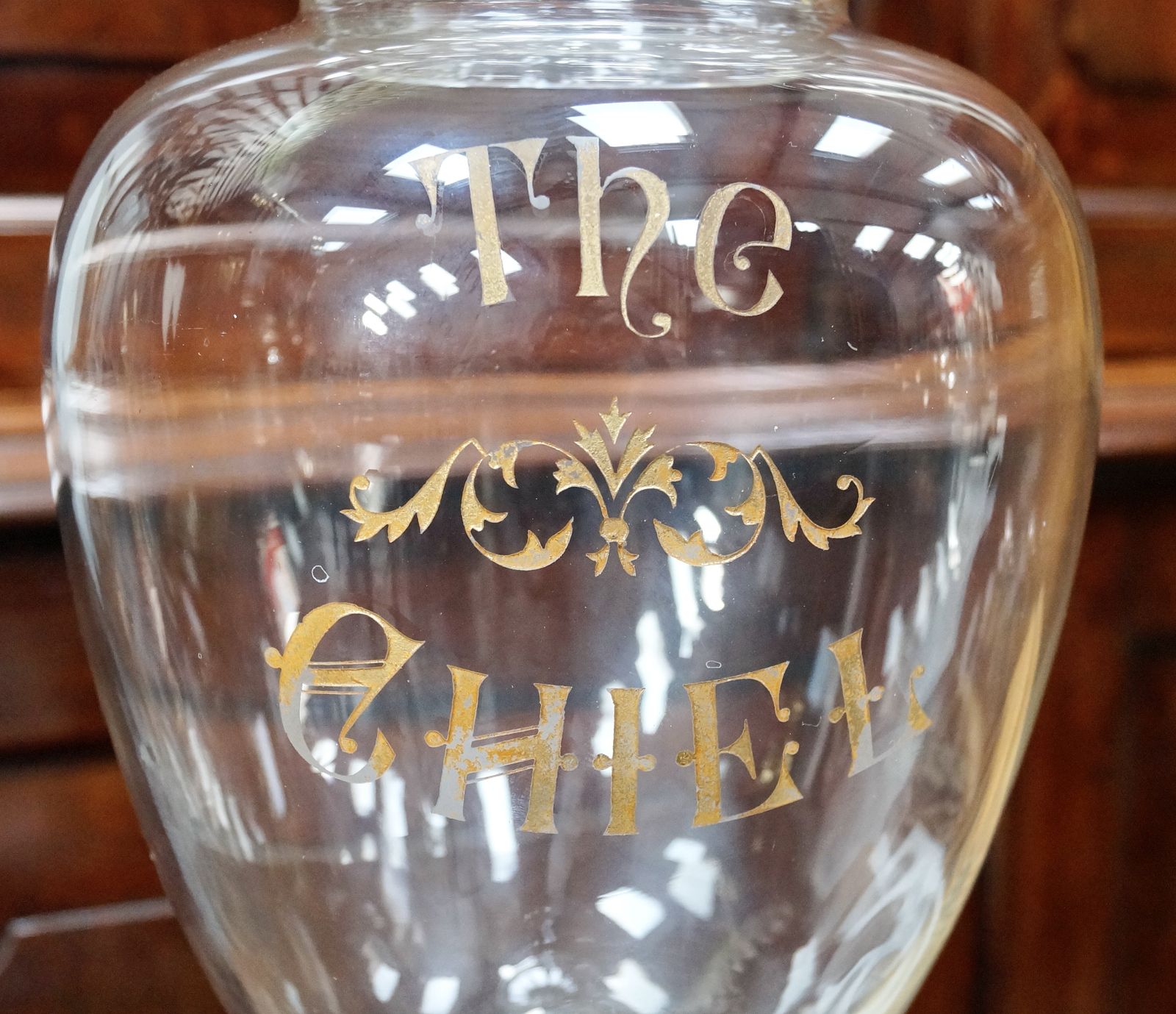 Large Antique Crystal Whiskey Dispenser photo buy
