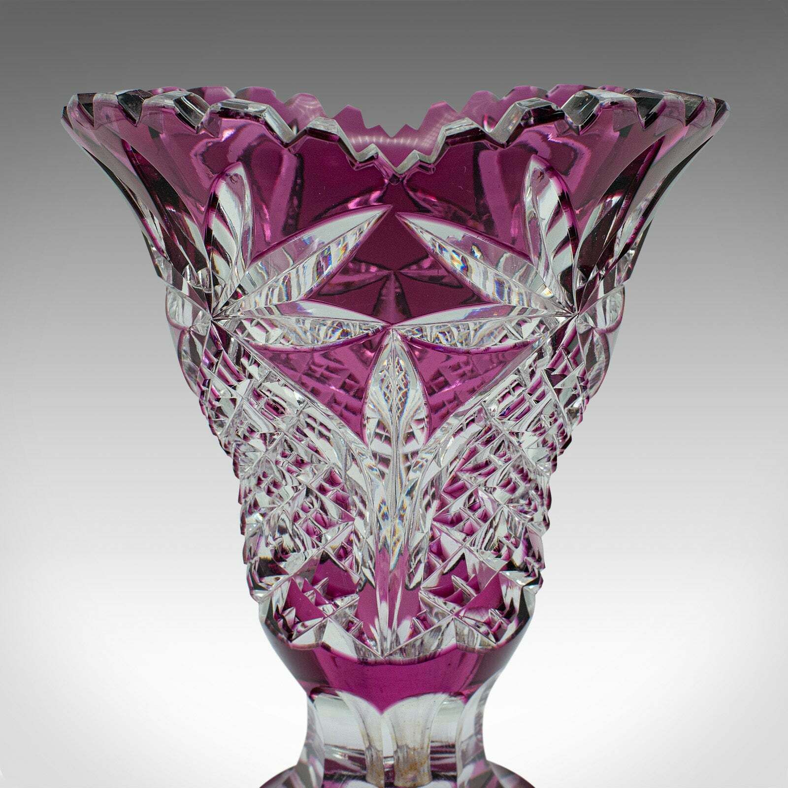photo for sale Antique Decorative Vase, English, Cut Glass, Flower Pot, Late Victorian, C.1880