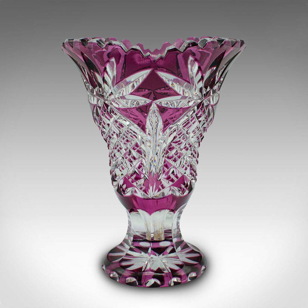 photo buy Antique Decorative Vase, English, Cut Glass, Flower Pot, Late Victorian, C.1880