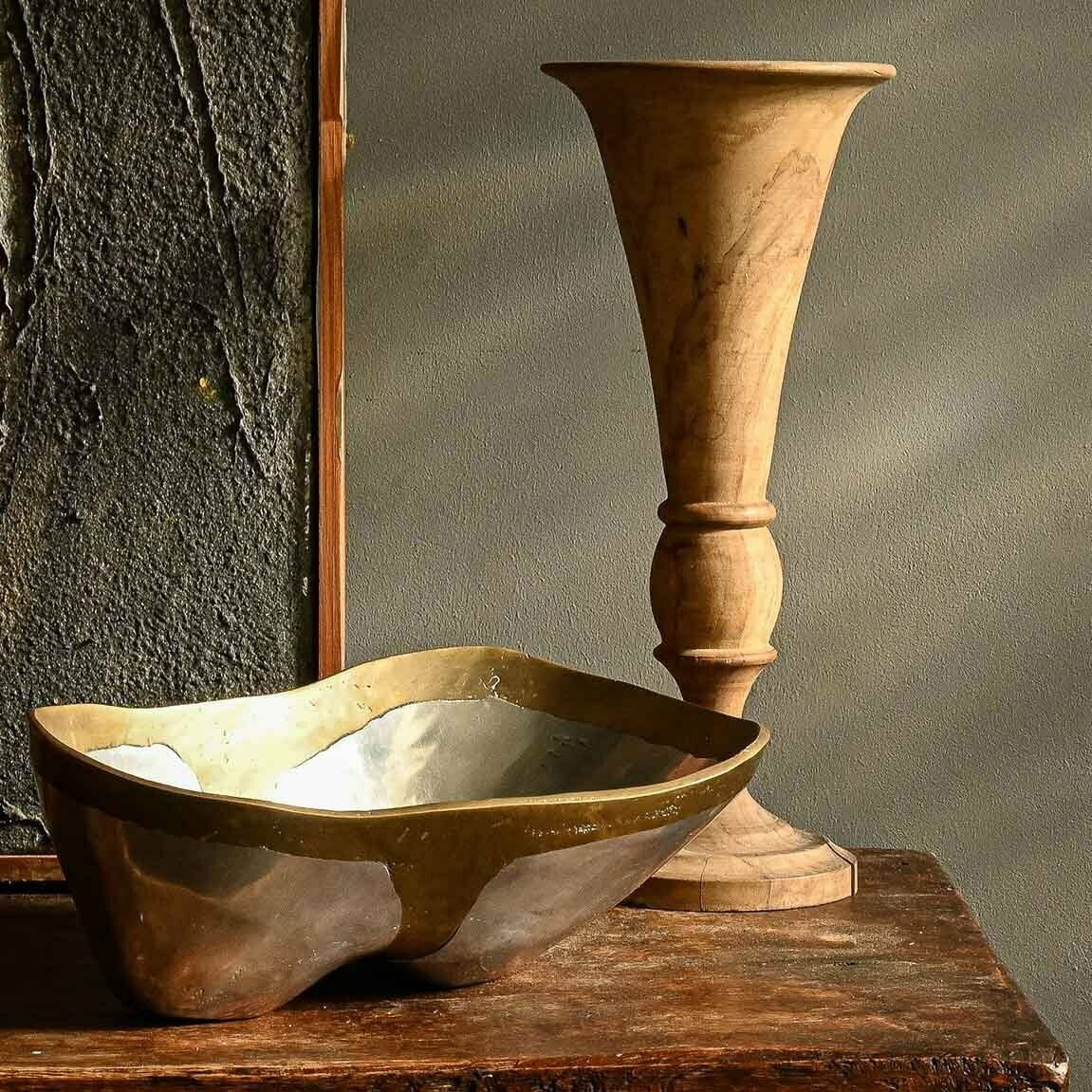 Italian Wooden Vase, 1960s, Vintage photo furniture