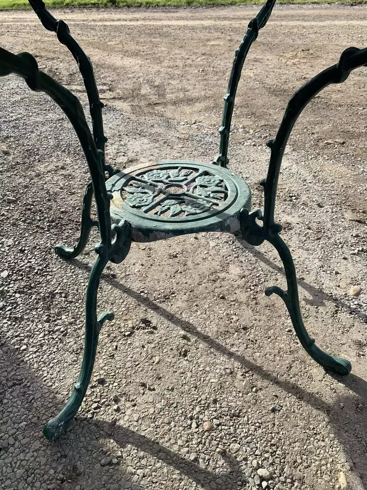 Vintage Heavy Cast Aluminium Garden Table photo for sale